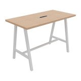<table><tr><td>High electrical Synergy table L 160 x W 80 x H 107 cm white metal base</td></tr></table>