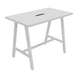 <div>High Synergy electrified table L 140 x W 80 x H 107 cm white metal foot</div>