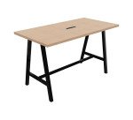 Table haute Energy électrifiée L 180 x P 90 x H 107 cm pied métal noir