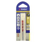 Foret béton-carrelage 2 en 1 Tivoly Technic rouge Ø 5 mm