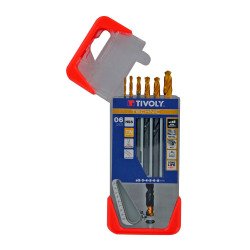 Forets métaux HSS STEAM Tivoly Technic Ø 2 à 8 mm - Coffret de 6 pièces