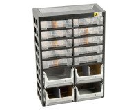 Casier à vis à 14 tiroirs VarioPlus Basic 21 Allit H 43,5 x L 30,5 x P 17 cm