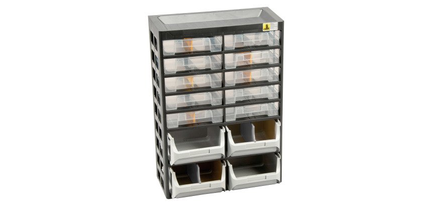 Casier à vis à 14 tiroirs VarioPlus Basic 21 Allit H 43,5 x L 30,5 x P 17 cm