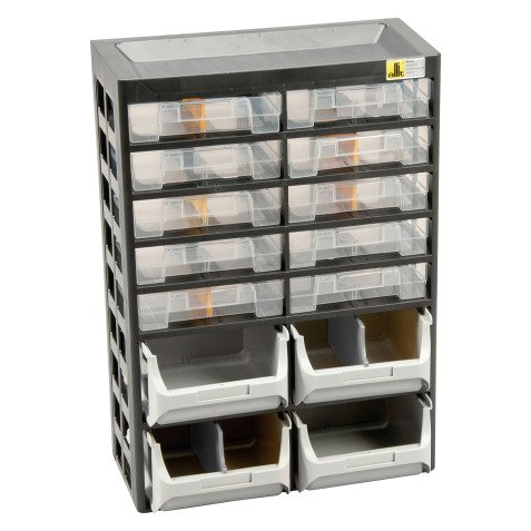 Casier à vis à 14 tiroirs VarioPlus Basic 21 Allit H 43,5 x L 30,5 x P 17 cm