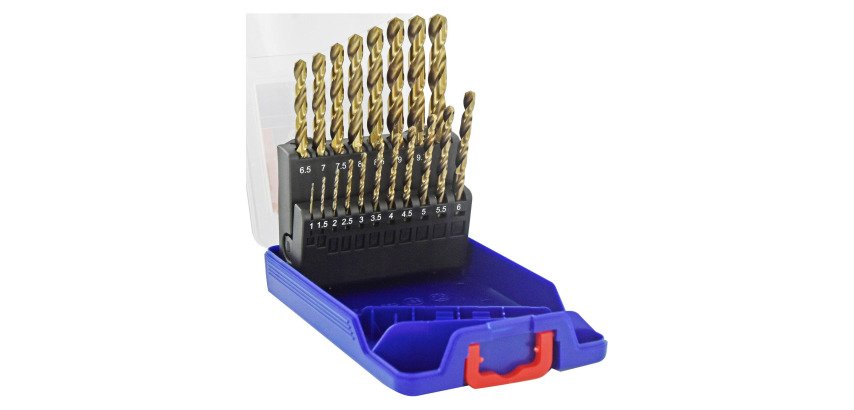 Forets métaux HSS-E5 Cobalt 5 % Tivoly Technic Ø 1 à 10 mm - Coffret de 19 pièces