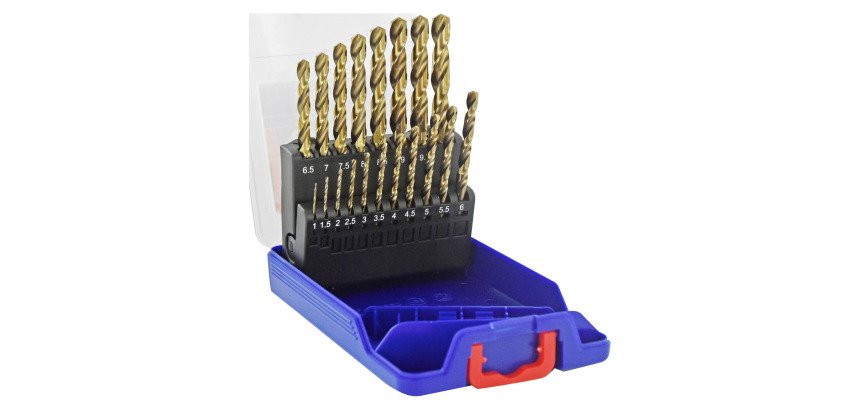 Forets métaux HSS-E5 Cobalt 5 % Tivoly Technic Ø 1 à 10 mm - Coffret de 19 pièces