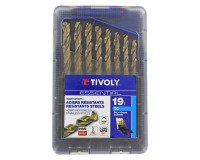Forets métaux HSS-E5 Cobalt 5 % Tivoly Technic Ø 1 à 10 mm - Coffret de 19 pièces