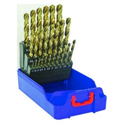 Metal HSS-E5 Cobalt 5% Tivoly Technic Drill Bits Ø 1 to 13 mm - Set of 25 pieces
