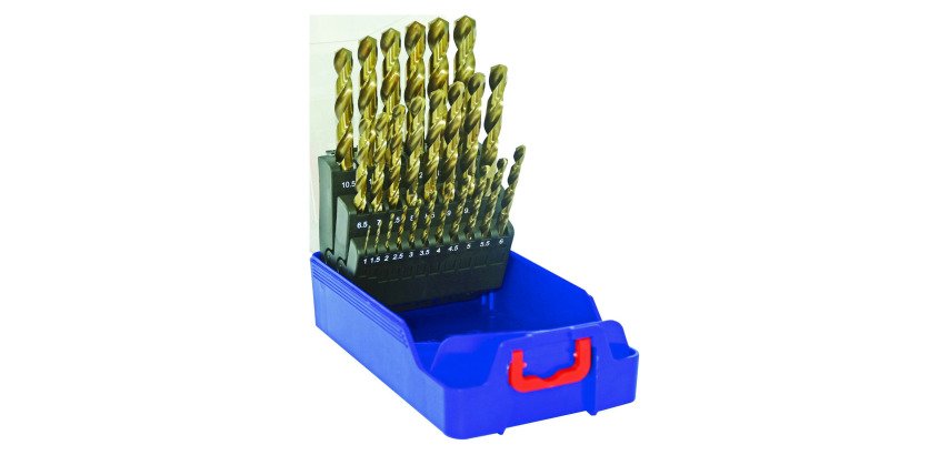 Metal HSS-E5 Cobalt 5% Tivoly Technic Drill Bits Ø 1 to 13 mm - Set of 25 pieces