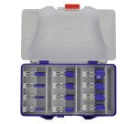 Fraises de défonceuse à rainurer Tivoly Technic Ø 5 à 25 mm, lame carbure, queue Ø 8 mm - Coffret de 12