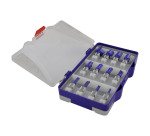 Fraises de défonceuse à rainurer Tivoly Technic Ø 5 à 25 mm, lame carbure, queue Ø 8 mm - Coffret de 12