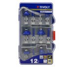 Fraises de défonceuse formes assorties, Tivoly Technic, queue Ø 8 mm - Coffret de 12