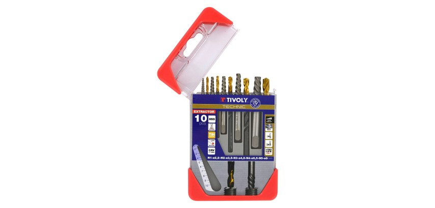 Stud extractors Tivoly technic - 10-piece set