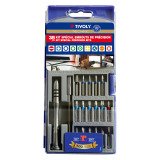 Coffret de vissage de précision Tivoly Technic 35 pièces : Embouts + tournevis + porte-embout magnétique
