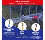 Brosses métalliques à main Tivoly - Lot de 3