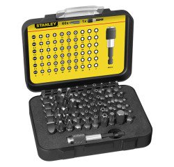 Coffret d'embouts de vissage Stanley Pro 1/4" 25 mm - 61 pieces