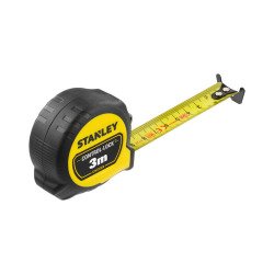Mètre ruban Stanley Control-Lock 3 m x 19 mm, double marquage