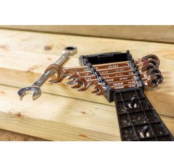 Dual-action ratcheting wrench set by Stanley - 7-piece set