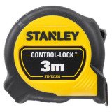 Mètre ruban Stanley Control-Lock 3 m x 19 mm, double marquage