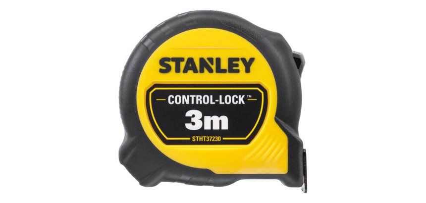 Mètre ruban Stanley Control-Lock 3 m x 19 mm, double marquage