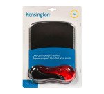 Tapis souris avec repose-poignet ergonomique noir/rouge