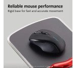 Tapis souris avec repose-poignet ergonomique noir/rouge
