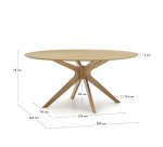 Table Naanim chene 180 x 110 cm