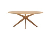 Table Naanim placage chêne L 180 x P 110 cm