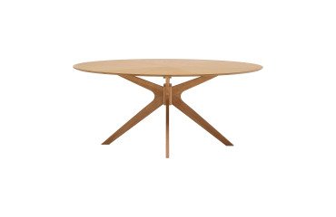 Table Naanim placage chêne L 180 x P 110 cm