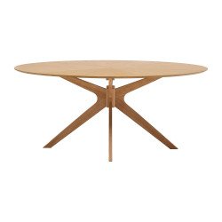 Table Naanim placage chêne L 180 x P 110 cm