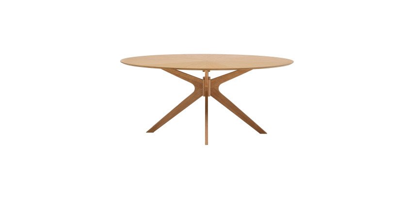Table Naanim placage chêne L 180 x P 110 cm