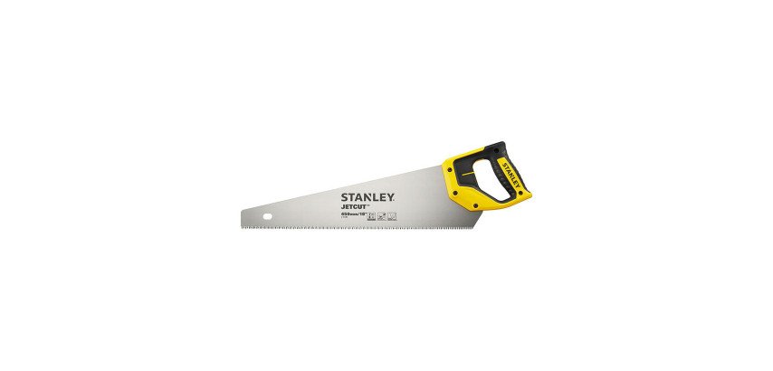 Scie égoïne Stanley Jetcut coupe moyenne section 45 cm, 7 dents/pouce