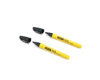 Marqueur permanent à pointe fine Stanley, noir - Lot de 2