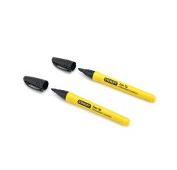 Marqueur permanent à pointe fine Stanley, noir - Lot de 2