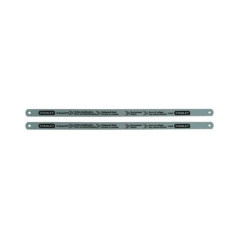 Lame de scie à métaux 30 cm Stanley flexibles LION, 10 dents/pouce - Lot de 2