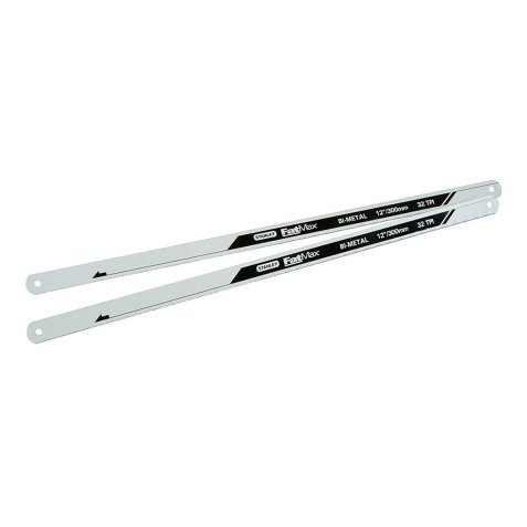 Lame de scie à métaux bi-métal Stanley Fatmax, 12 dents/cm - Lot de 2