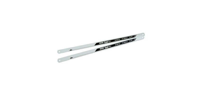 Lame de scie à métaux bi-métal Stanley Fatmax, 12 dents/cm - Lot de 2