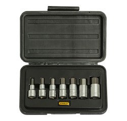 Sockets 6 sides 1/2" Stanley - Set of 7 pieces