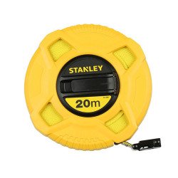 Mètre ruban en fibre de verre Stanley 20 m x 12,7 mm
