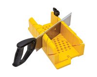 Boîte à coupe plastique avec cales excentriques Stanley + Scie à dos