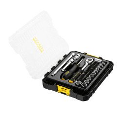 Socket Set 1/4'' Stanley STAKBOX - Complete set of 48 pieces