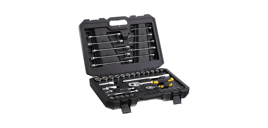 Clés à cliquet, à douille et mixtes 72 dents avec accessoires Stanley - Coffret de 41 pièces