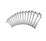 Clés à pipe débouchées Stanley 6 x 12 pans - Jeu de 16