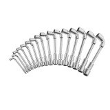 Clés à pipe débouchées Stanley 6 x 12 pans - Jeu de 16