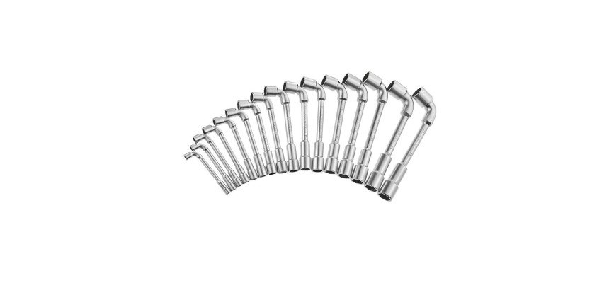 Clés à pipe débouchées Stanley 6 x 12 pans - Jeu de 16