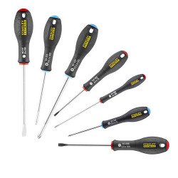 Tournevis électricien, mécanicien et Pozidriv Stanley Fatmax - Jeu de 7 pièces