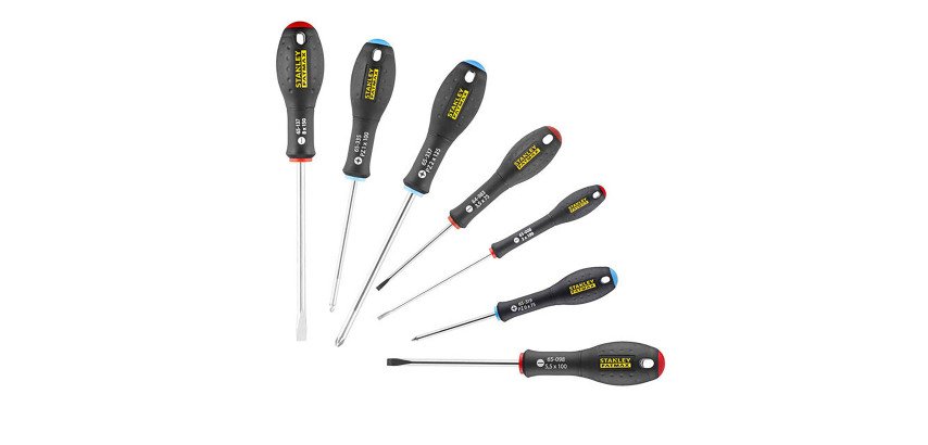 Electrician, mechanic and Pozidriv Stanley Fatmax screwdriver - 7-piece set