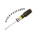 Tournevis porte embouts à cliquet avec LED + 12 embouts Stanley