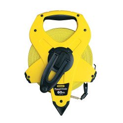 Mètre ruban en fibre de verre Stanley PowerWinder 60 m x 12,7 mm