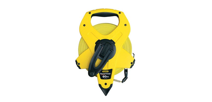 Mètre ruban en fibre de verre Stanley PowerWinder 60 m x 12,7 mm
